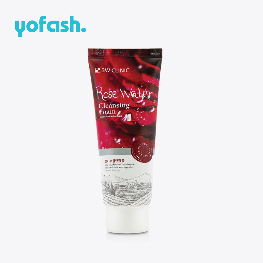3W Clinic Rose Water Cleansing Foam 100ml