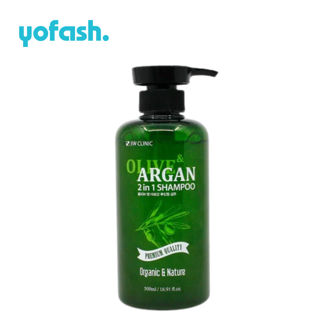 3W Clinic Olive & Argan 2 in 1 Shampoo 1500ml