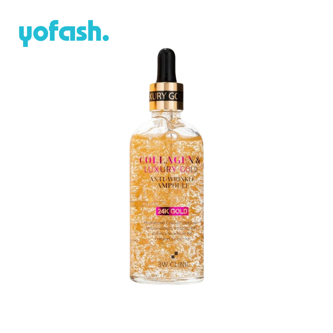 3W CLINIC LUXURY GOLD ANTI-WRINKLE AMPOULE 55ML