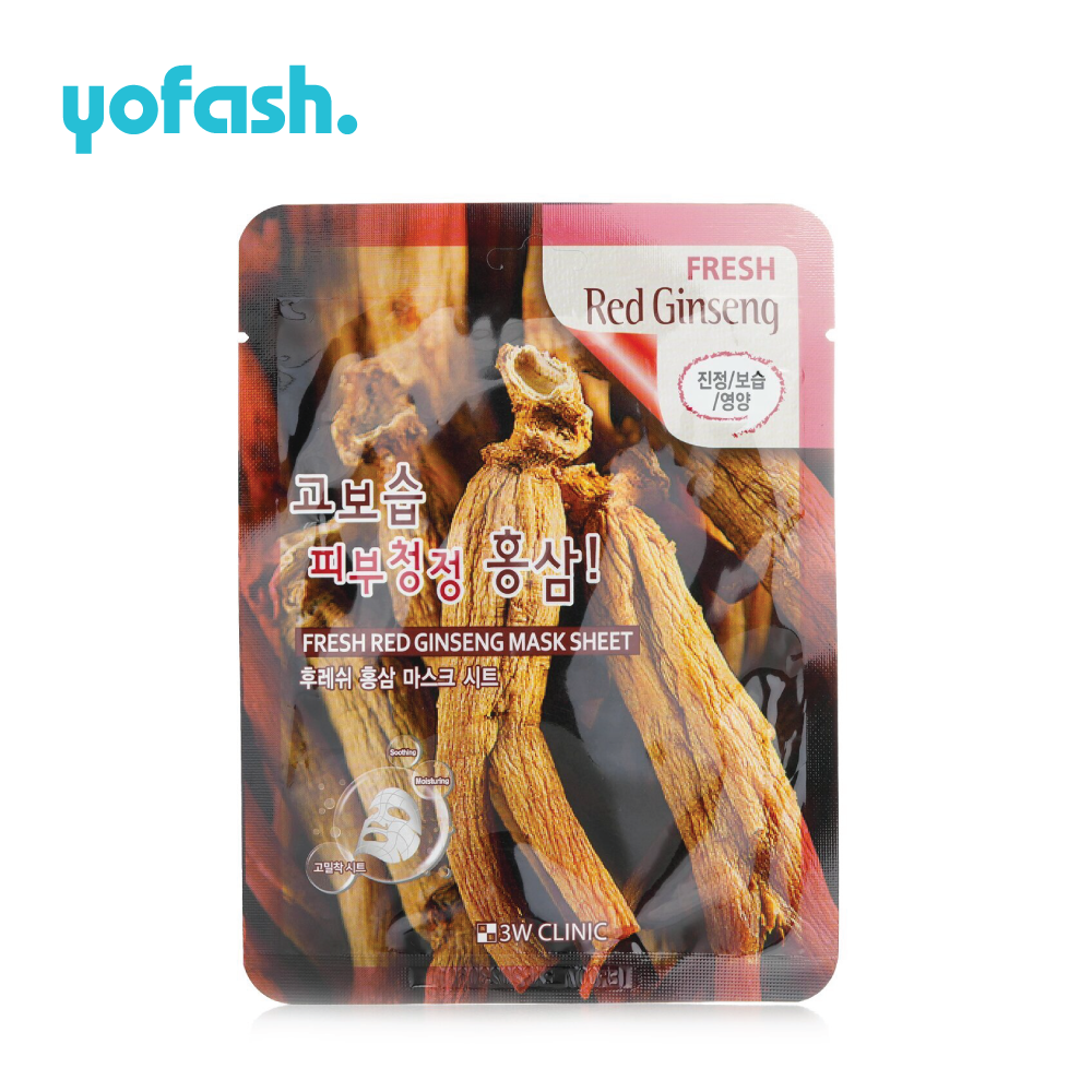 3W Clinic Fresh Red Ginseng Mask Sheet 23g