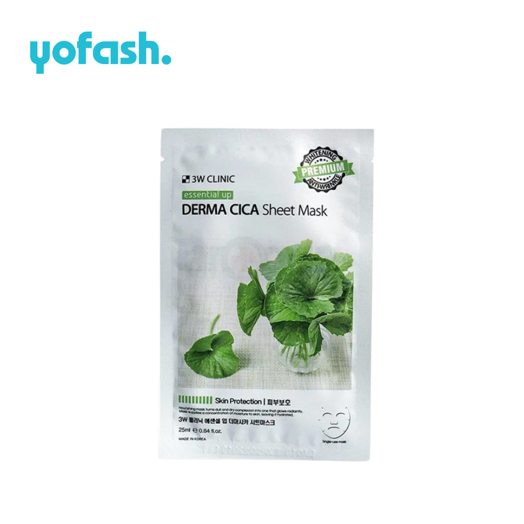 3W Clinic Essential Up Green Tea Sheet Mask 25ml