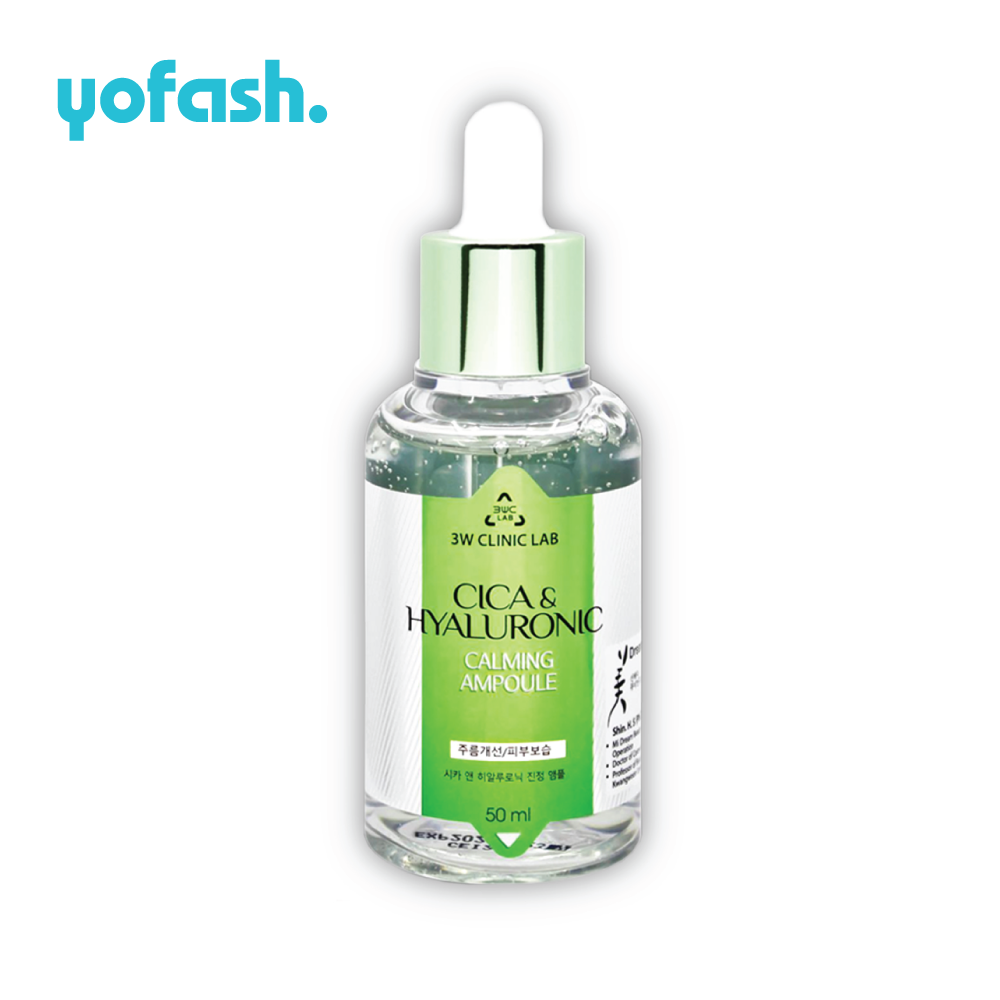 3W CLINIC LAB CICA & HYALURONIC CALMING AMPOULE 50ML