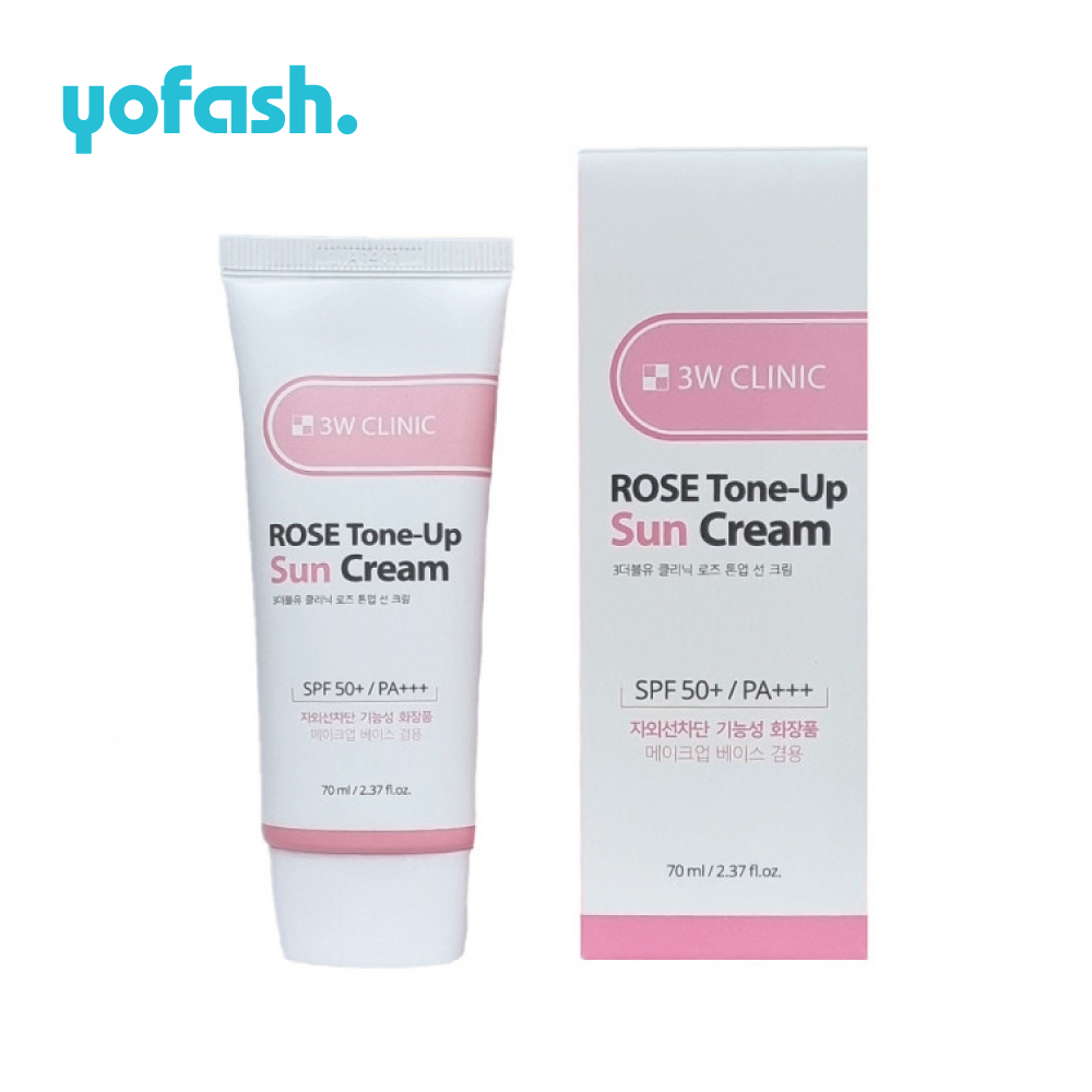 3W CLINIC ROSE TONE UP SUN CREAM 70ML