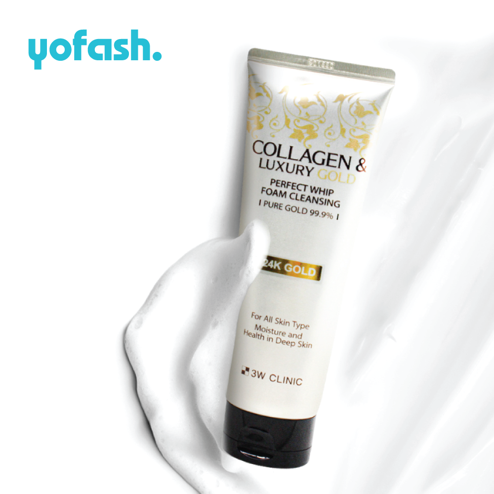 3W CLINIC COLLAGEN & LUXURY GOLD FOAM CLEANSING 180ML
