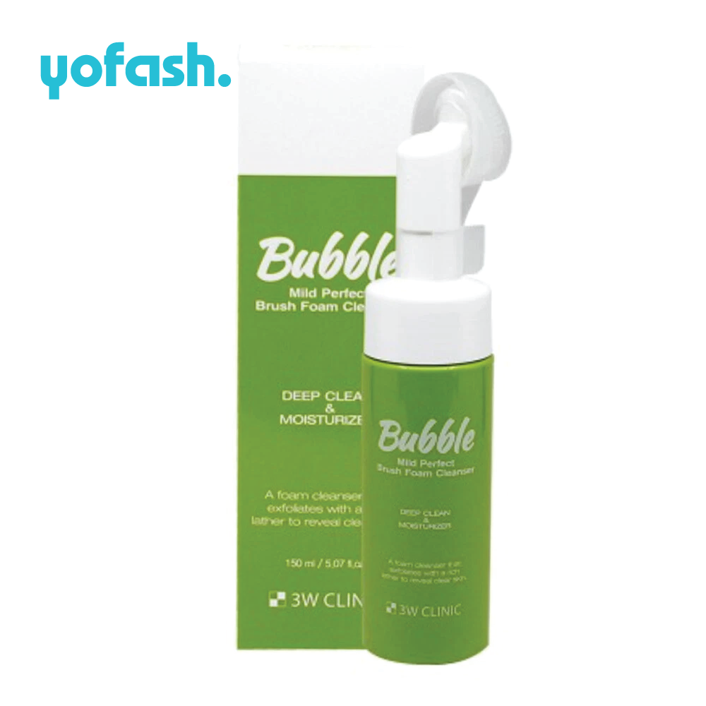 3W CLINIC MILD PERFECT BUBBLE BRUSH FOAM CLEANSING 150ML