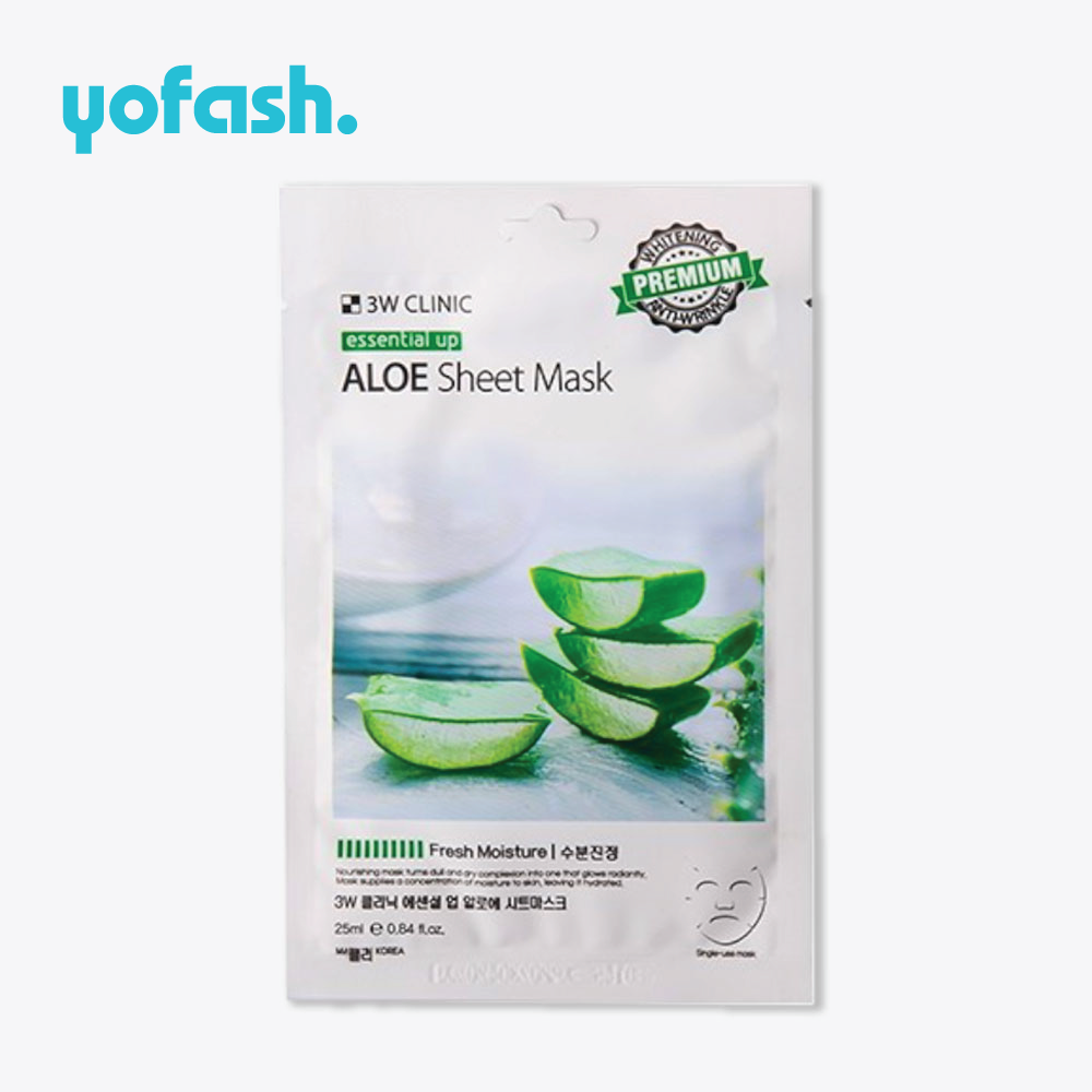 3W Clinic Essential Up ALOE Sheet Mask 25ml
