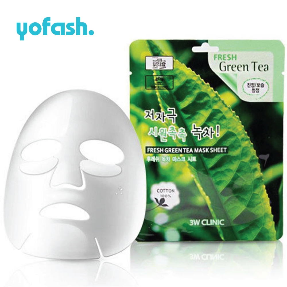 3W Clinic Fresh Green Tea Mask Sheet 23g