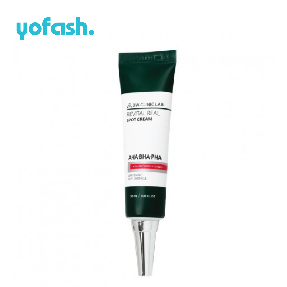 3W CLINIC LAB AHA BHA PHA REVITAL REAL SPOT CREAM 30ML