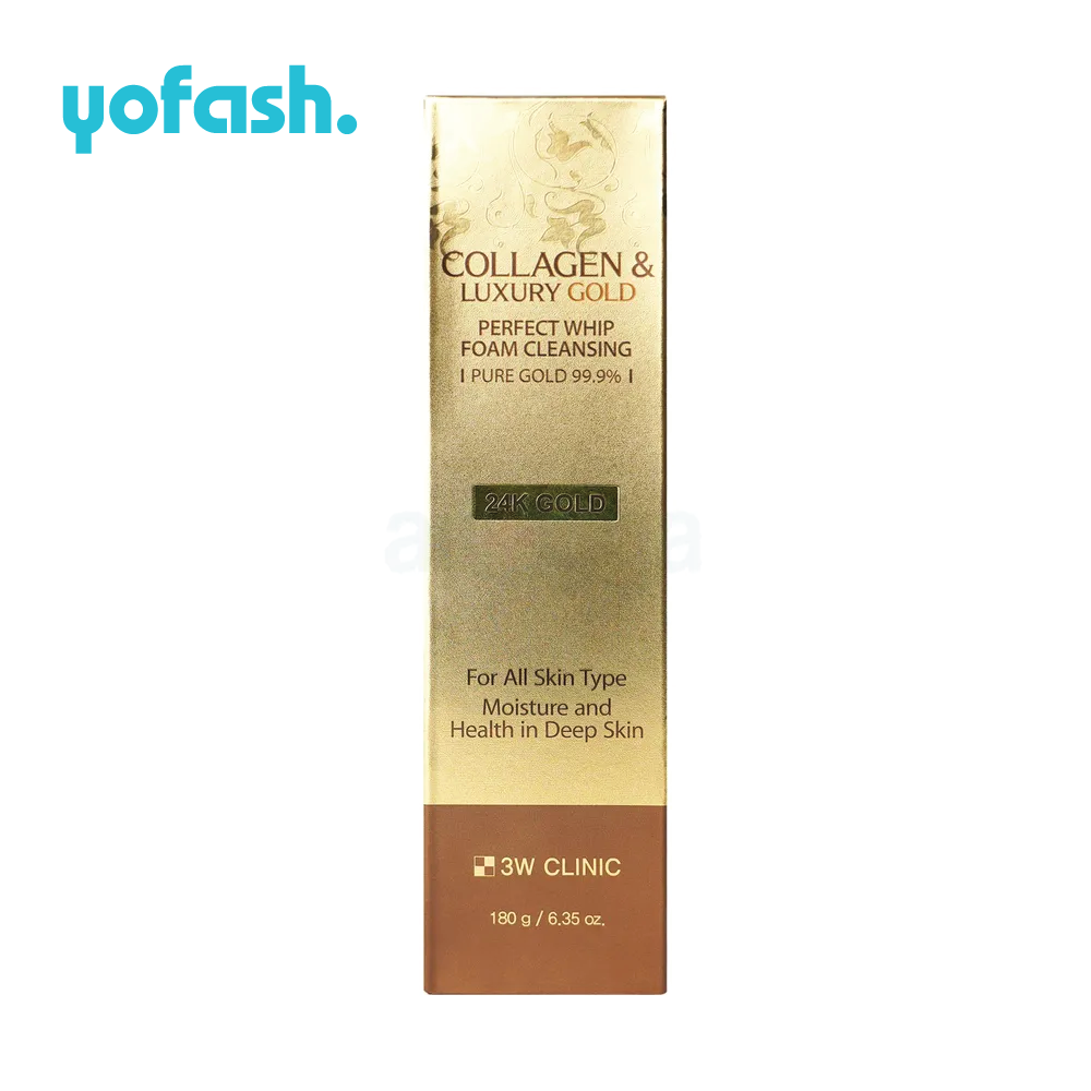 3W CLINIC COLLAGEN & LUXURY GOLD FOAM CLEANSING 180ML