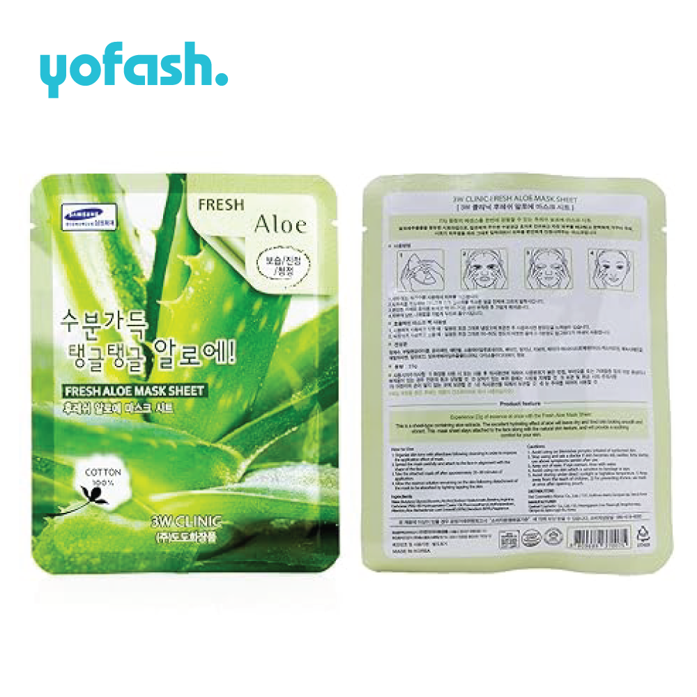 3W Clinic Fresh Aloe Mask Sheet 23g