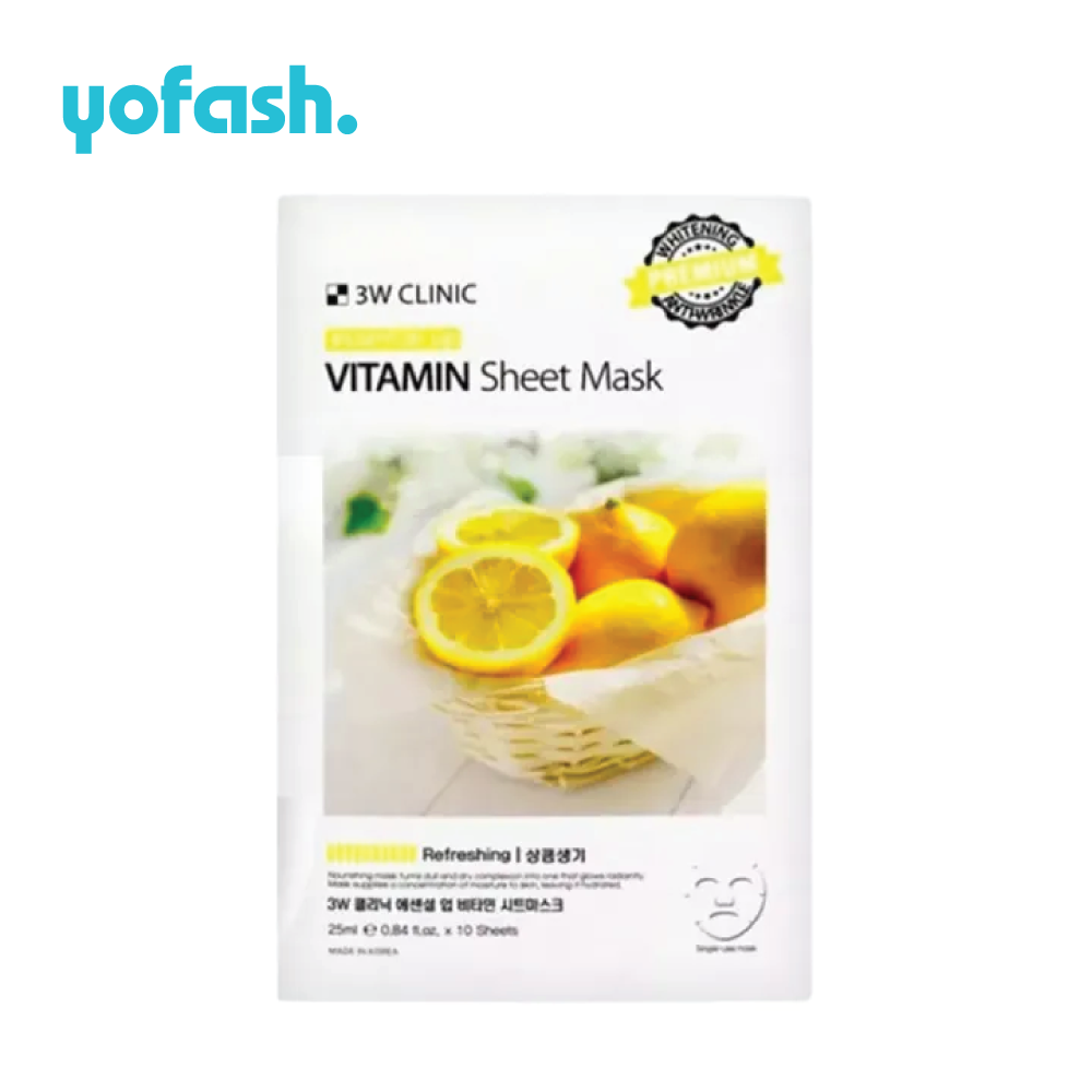 3W Clinic Essential Up Vitamin Sheet Mask 25 ml