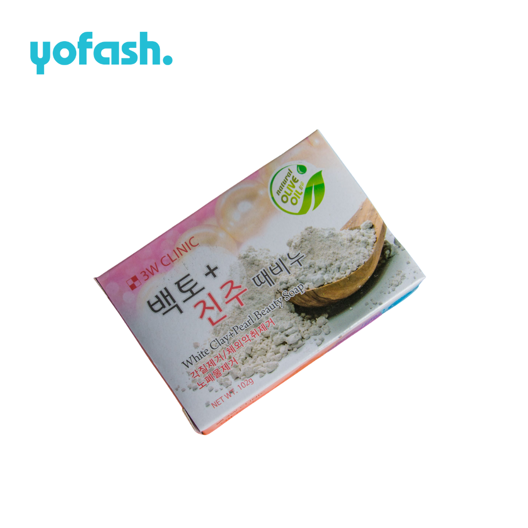 3W Clinic White Clay + Pearl Beauty Soap 120g