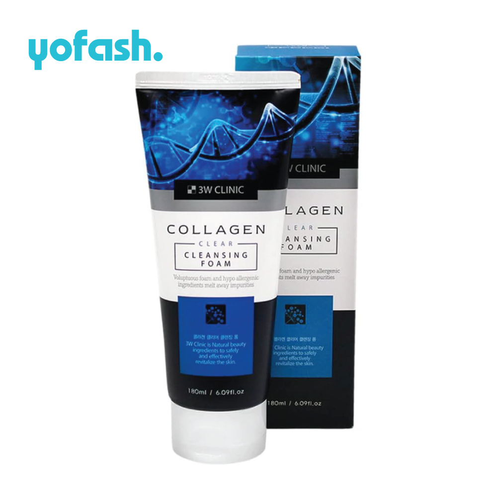 3W CLINIC COLLAGEN CLEAR CLEANSING FOAM 180ML