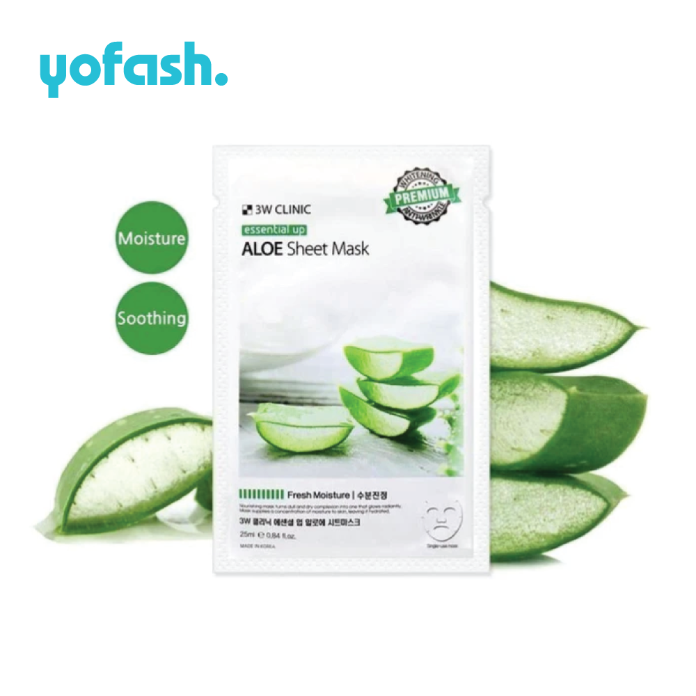 3W Clinic Essential Up ALOE Sheet Mask 25ml