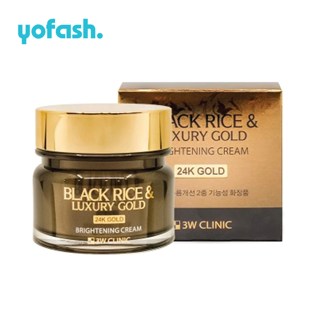 3W CLINIC BLACK RICE & LUXURY GOLD CREAM 100ML