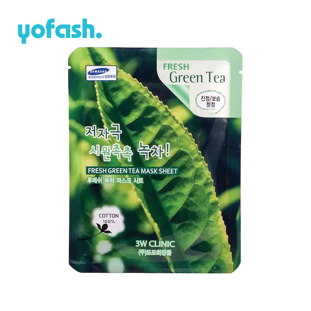 3W Clinic Fresh Green Tea Mask Sheet 23g