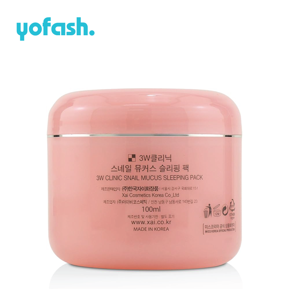 3W Clinic Snail Mucus Sleeping Pack 100 ml